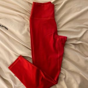 Fabletics Red 7/8 High Rise Leggings